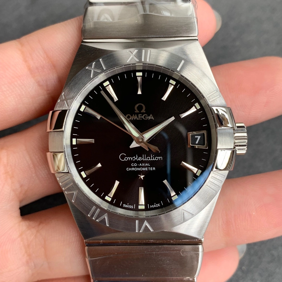 CBD Factory Omega Constellation 38mm Black Sunburst Dial Steel Bezel Stainless Steel Bracelet (123.10.38.21.01.001) 1:1 Super Clone – DD8500 Movement GoAnywhere 306